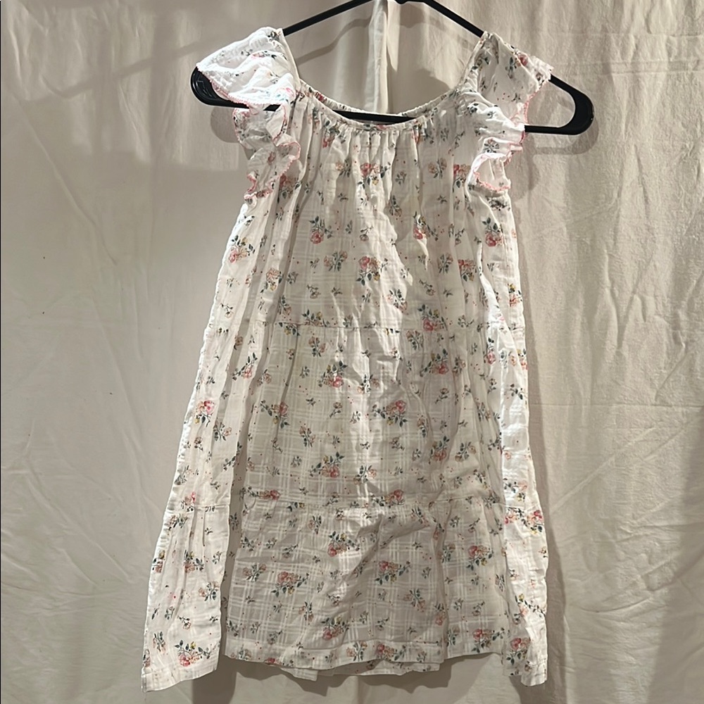Bonton White Floral Kids Casual Dress
